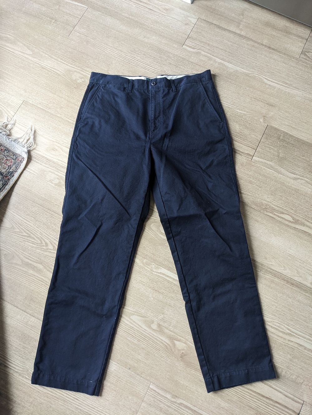 J. Crew Broken In Straight Cotton Chino Pants Newport Navy 33x30 - Picture 2 of 6